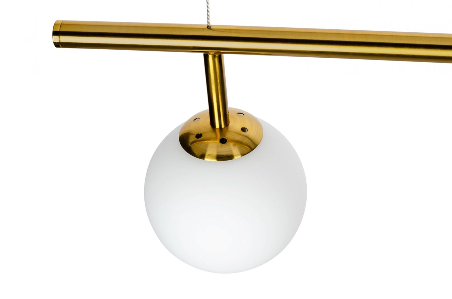 Lampa wisząca ASTRA 1 złota - metal, szkło
