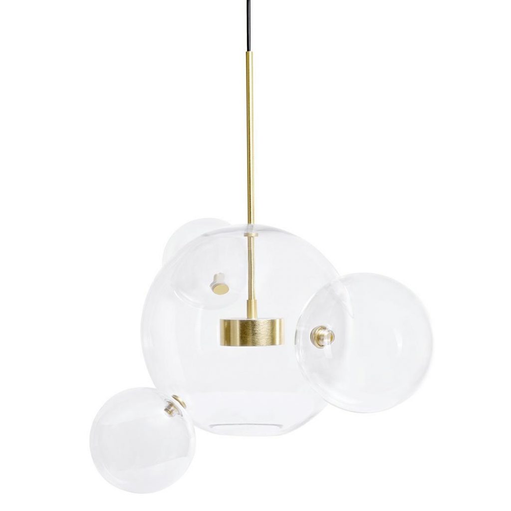 Lampa wisząca CAPRI 4 złota – 60 LED, aluminium, szkło