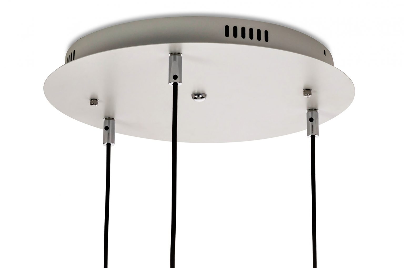 Lampa wisząca CAPRI DISC 3 czarna - 180 LED, aluminium, szkło