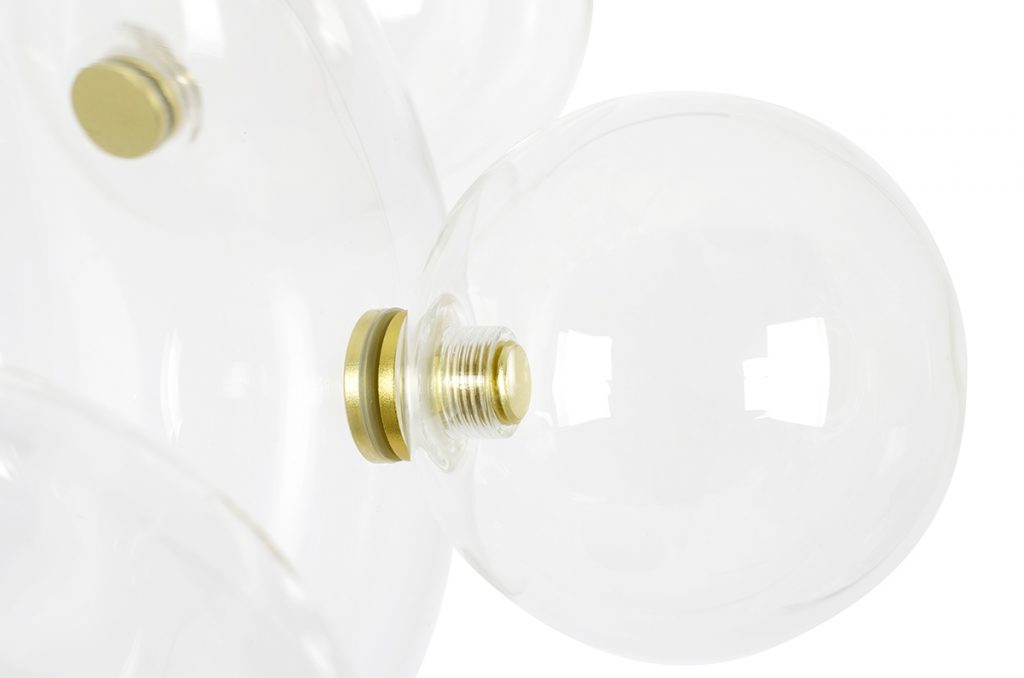 Lampa wisząca CAPRI LINE 3 złota – 180 LED, aluminium, szkło