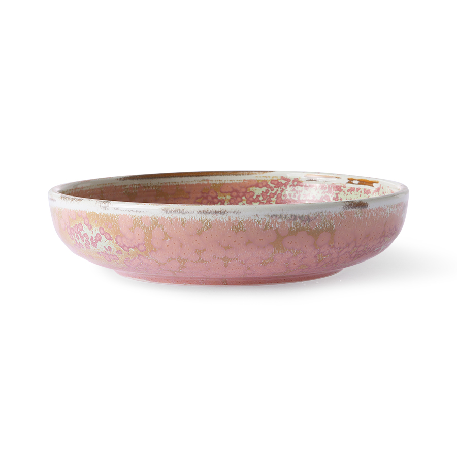 Głęboki talerz ceramiczny różowy z serii: home chef ceramics