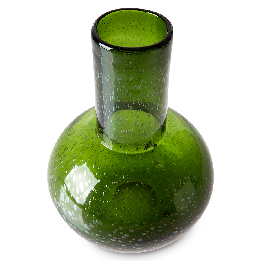 Szklany wazon BLOWN M zielony