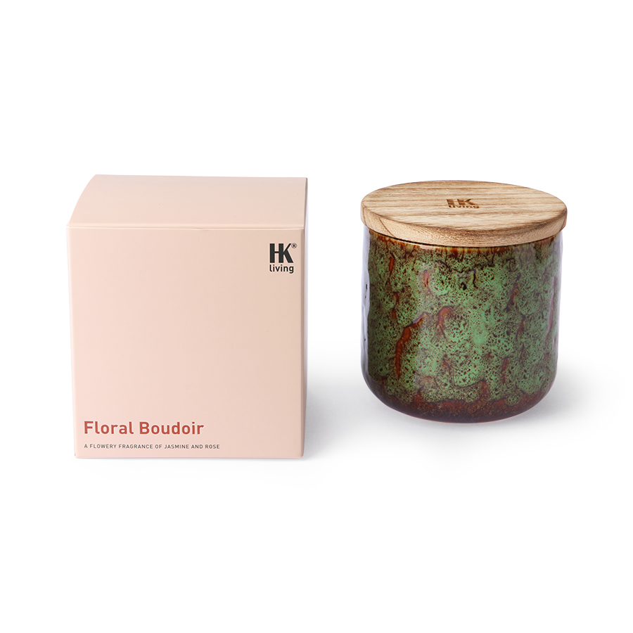 Ceramiczna świeca zapachowa: kwiatowy buduar