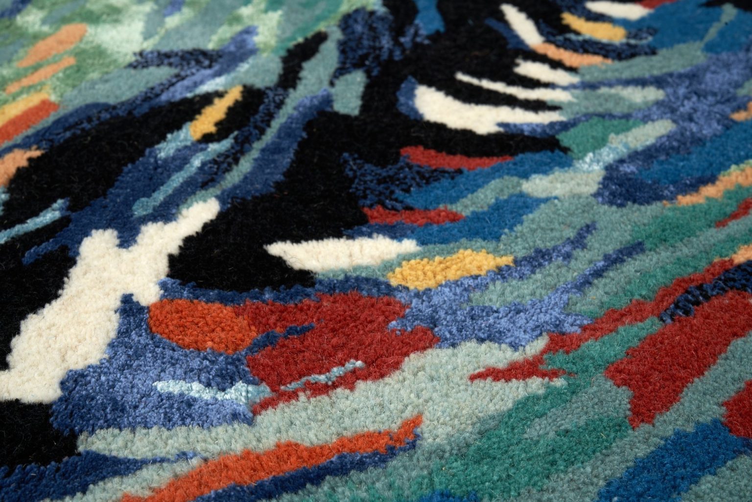 Dywan ręcznie wykonany FLORES BLUE