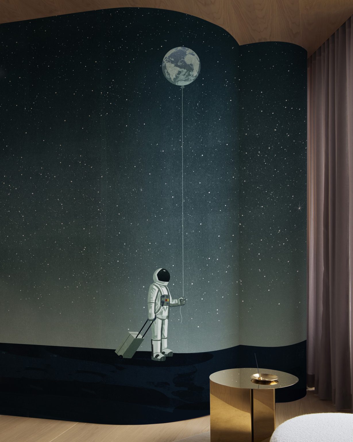 Tapeta Walking with the Moon Wall&Deco