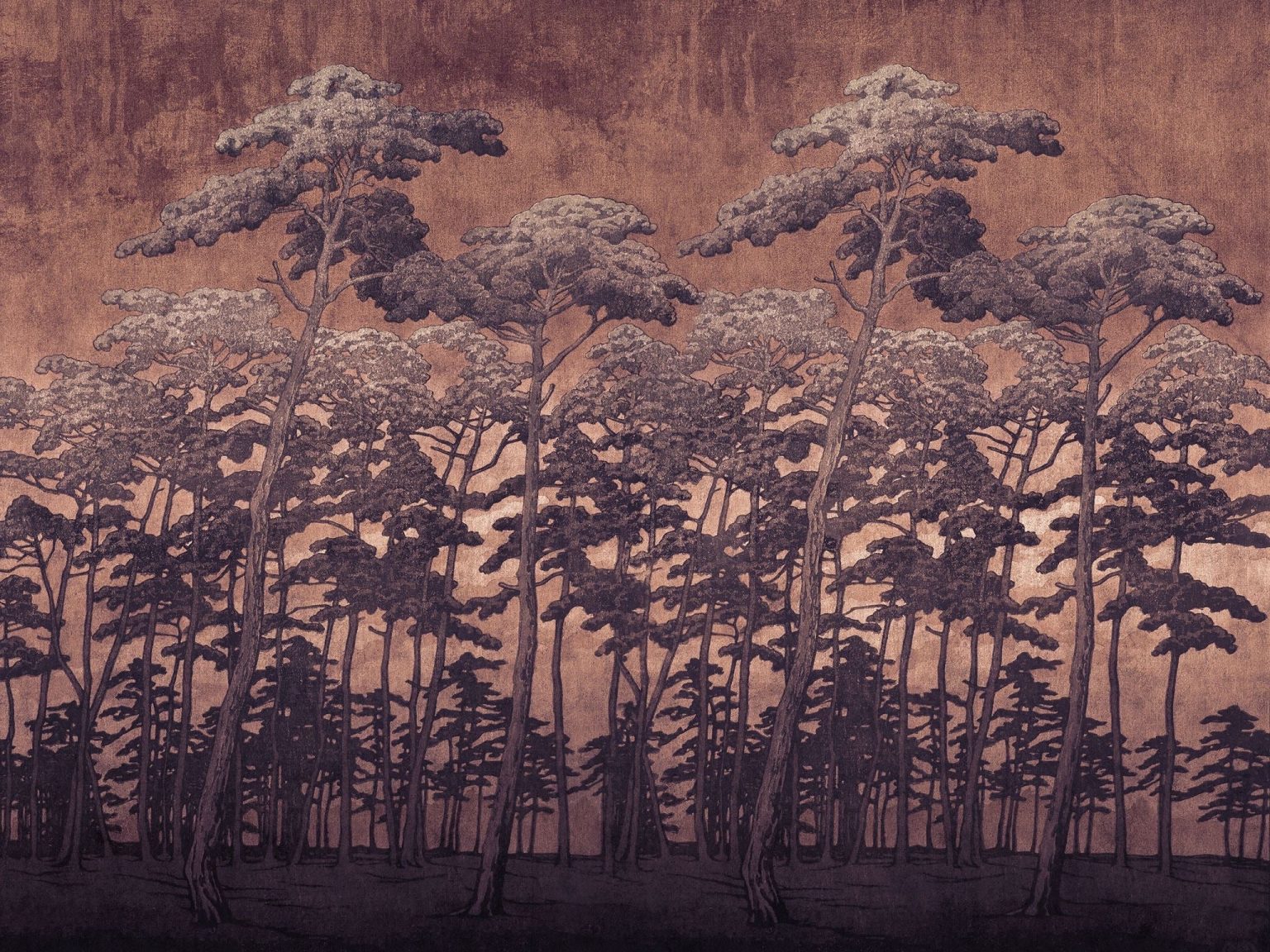 Tapeta Secret Forest Rust