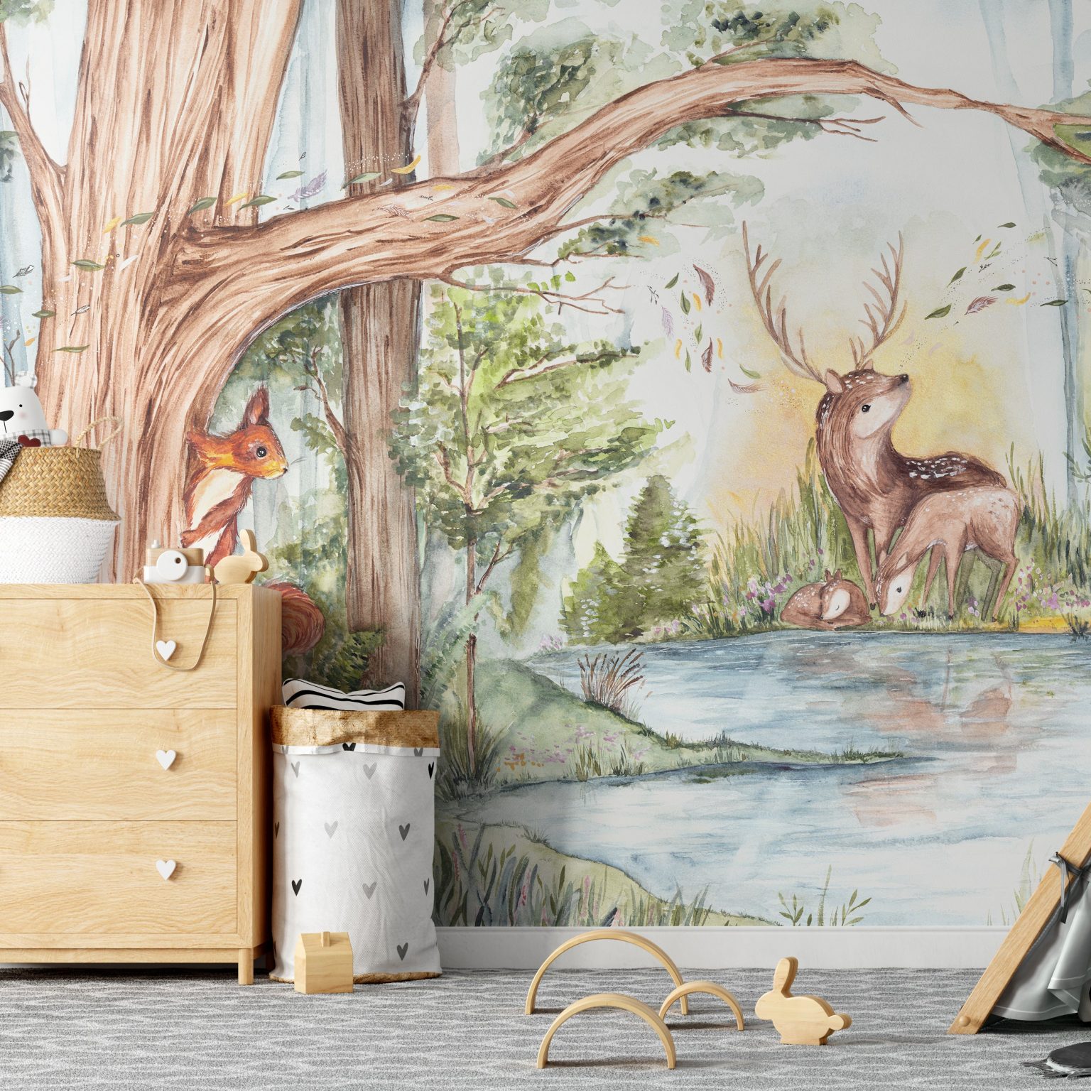 Deer Friends - Tapeta w standaryzowanych rolkach