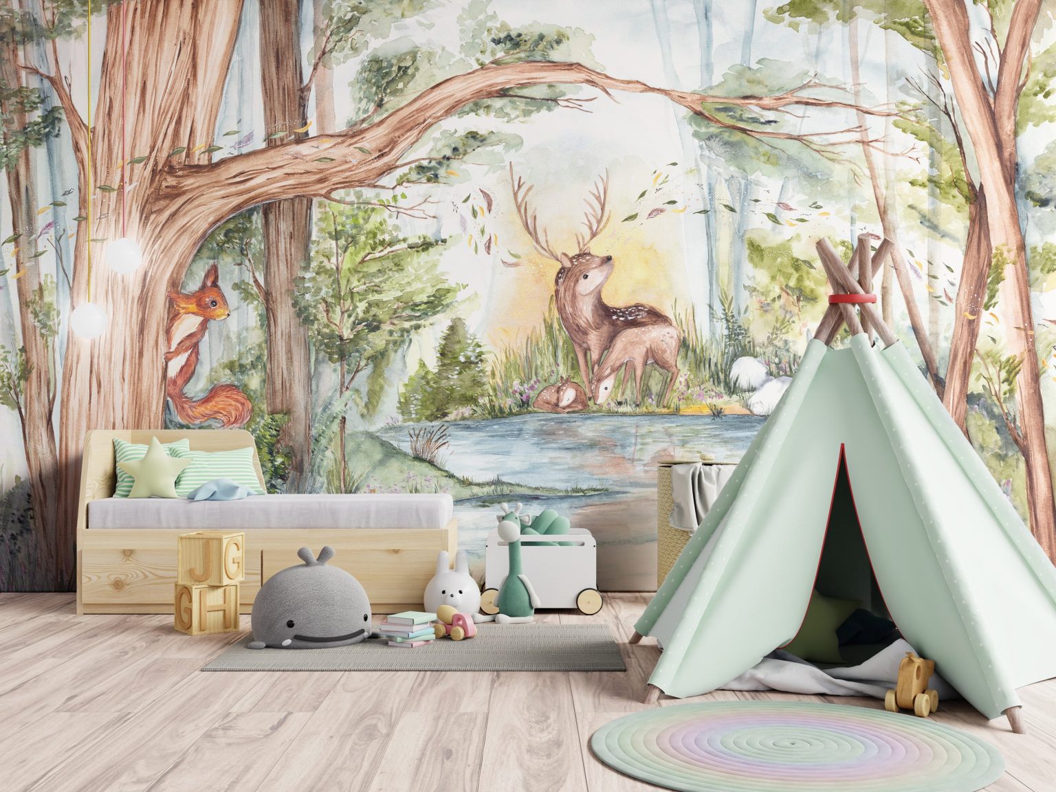 Deer Friends - Tapeta w standaryzowanych rolkach