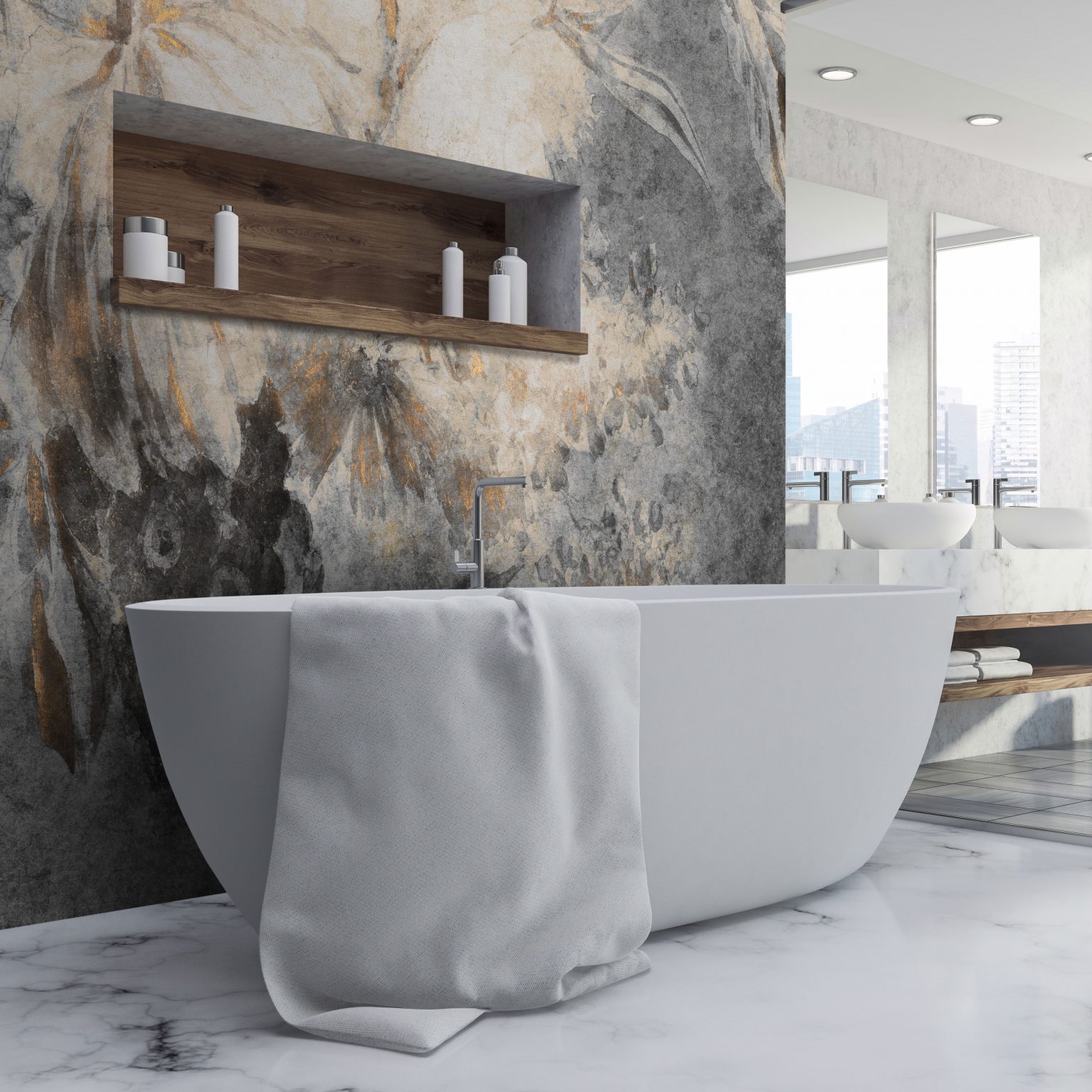 Harmony Ash - Tapeta w standaryzowanych rolkach