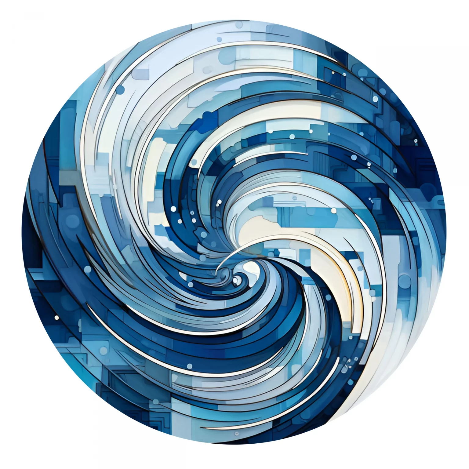 Tapeta Dots Abstrakcja blue