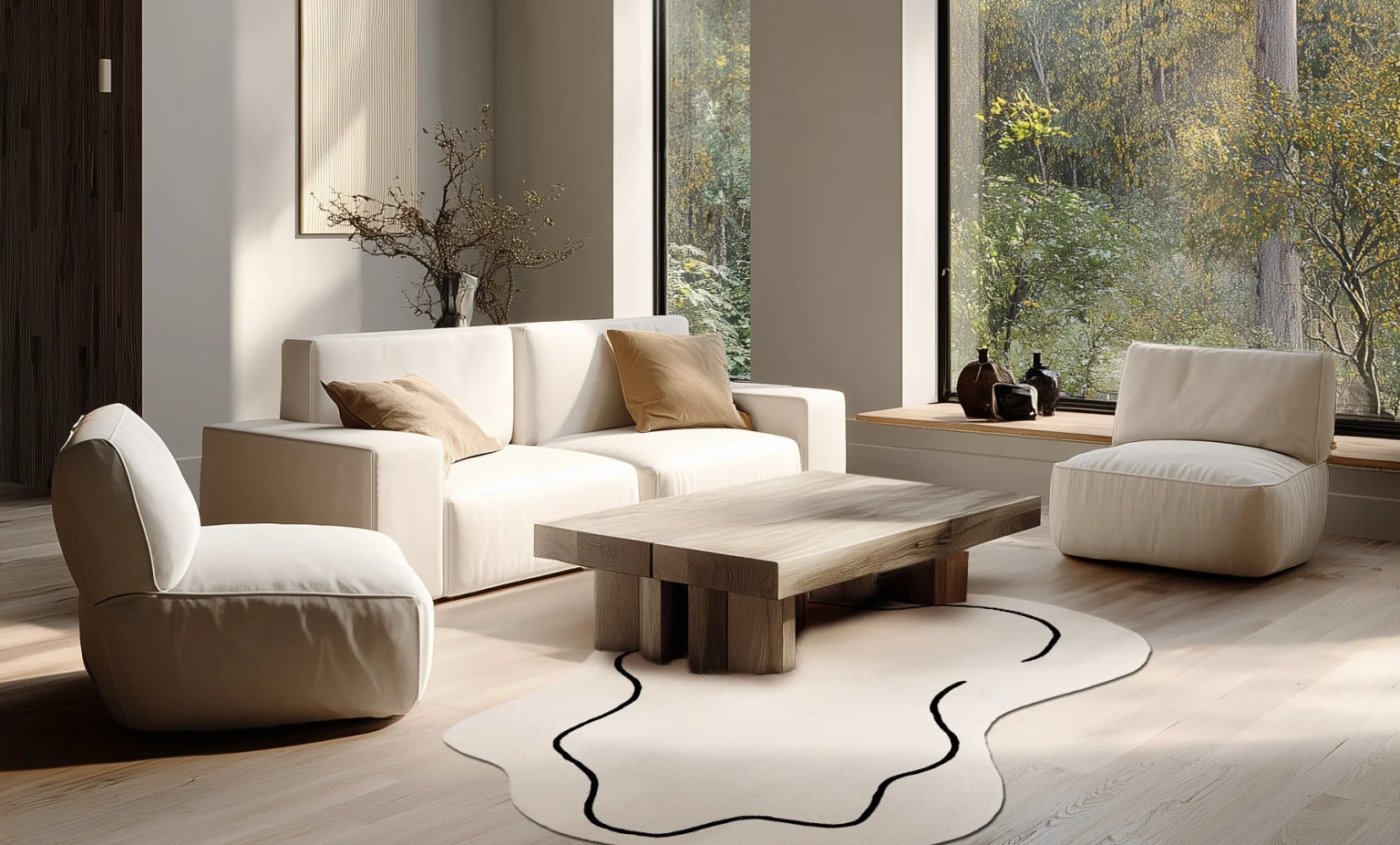 Dywan Loop Ivory Round - MAGIC HOME