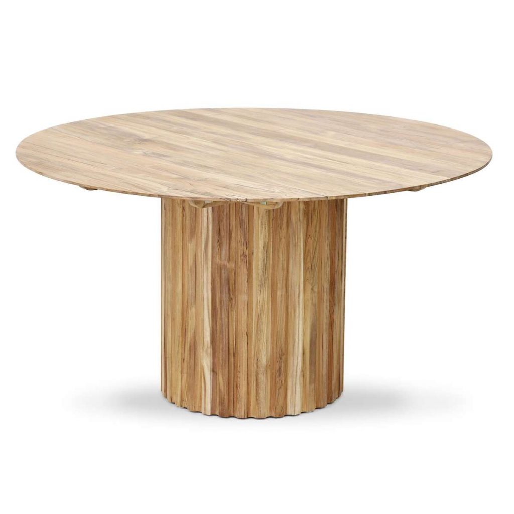 Okrągły stół filarowy z drewna tekowego 140 cm