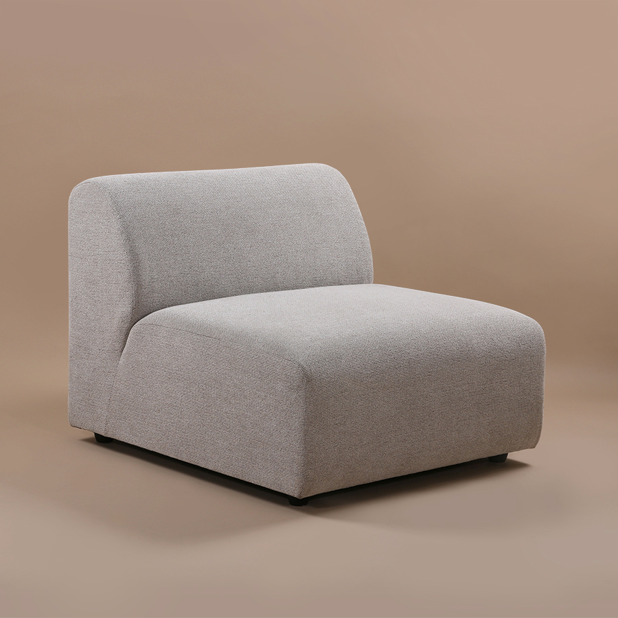 Sofa Jax: element środkowy, jasnoszary