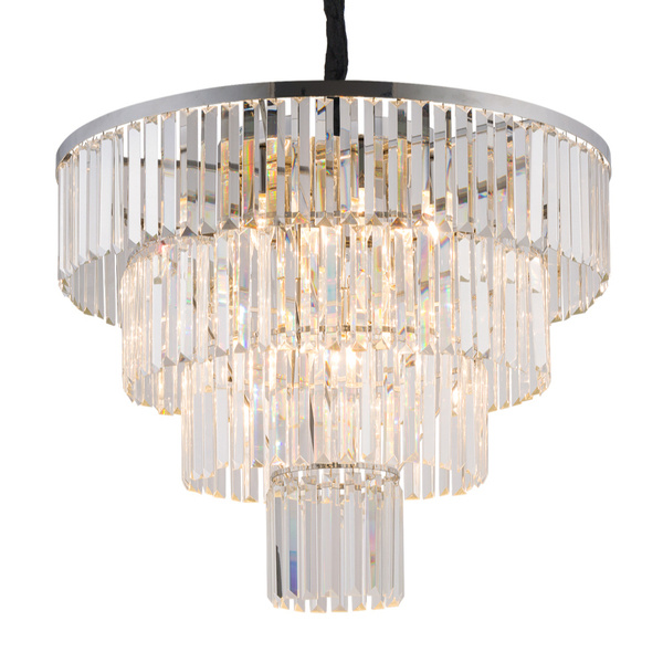 ŻYRANDOL KRYSZTAŁOWY CRISTAL 71cm SREBRNY ŻYRANDOL KRYSZTAŁOWY CRISTAL 71cm SREBRNY