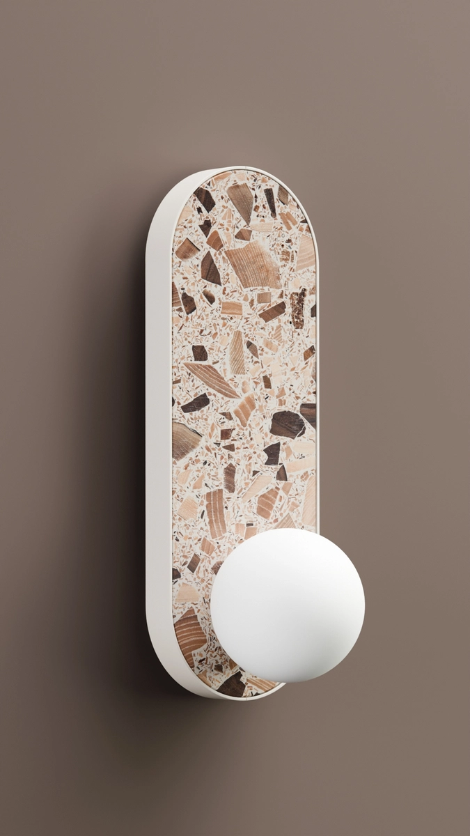 Kinkiet owalny LEGRA IP44, kremowy Kinkiet owalny LEGRA IP44, kremowy