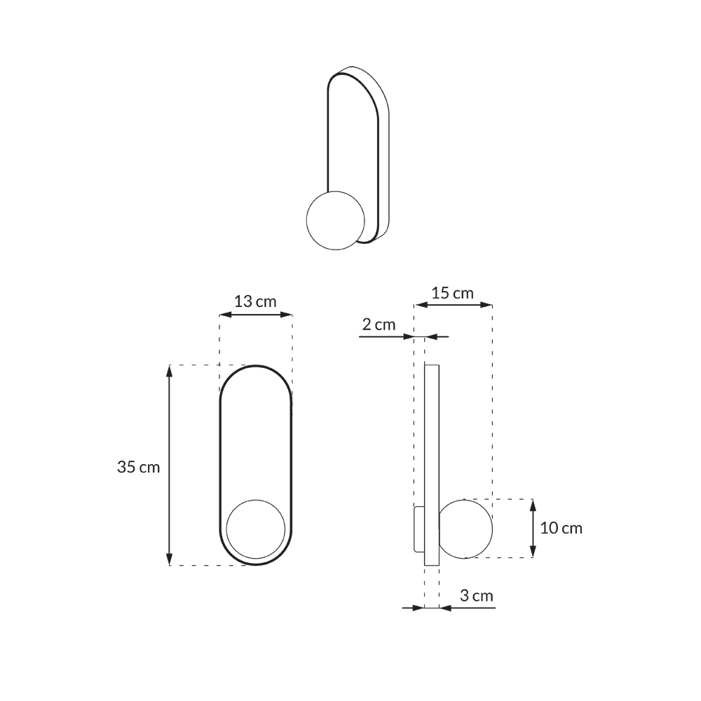 Kinkiet owalny LEGRA IP44, kremowy Kinkiet owalny LEGRA IP44, kremowy