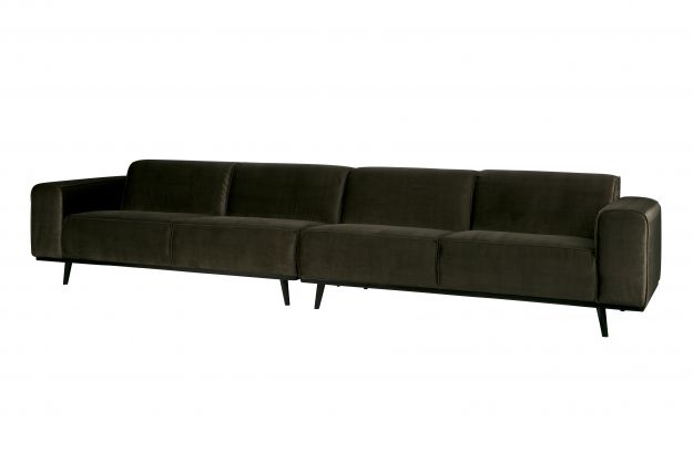 Sofa Statement XL 4-osobowa velvet ciemnozielona