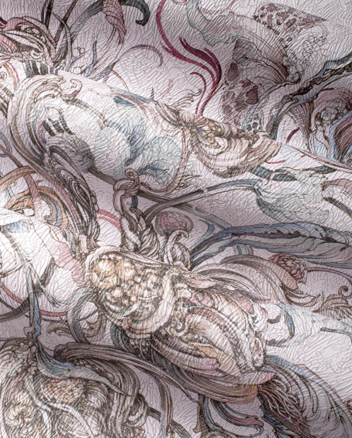 Tapeta w dużych stylizowanych kwiatach Spello - Wonderwall