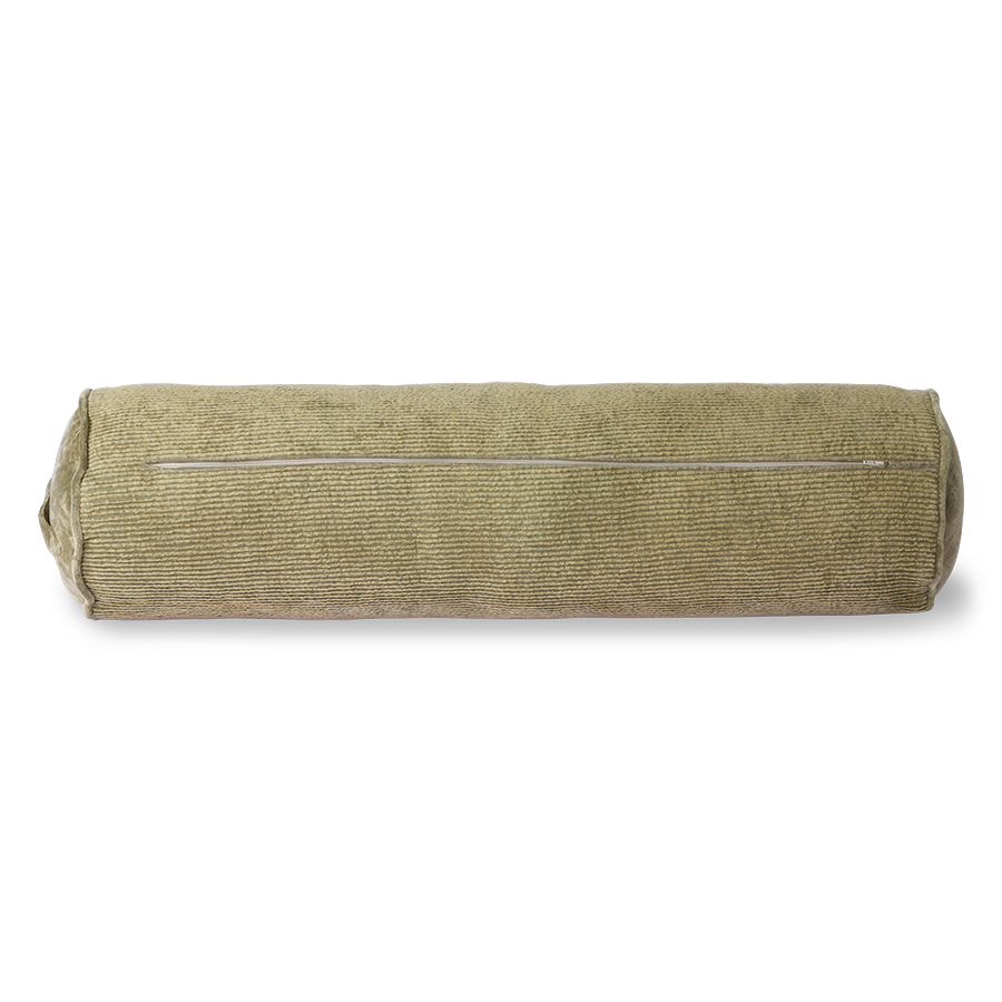 Poduszka/wałek sztruksowa wojskowa zieleń (20×70)