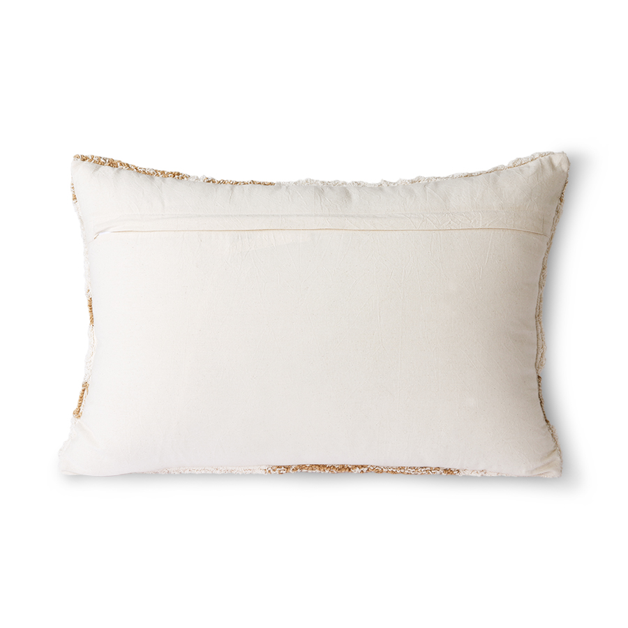Poduszka fluffy biało-beżowa (35×55)
