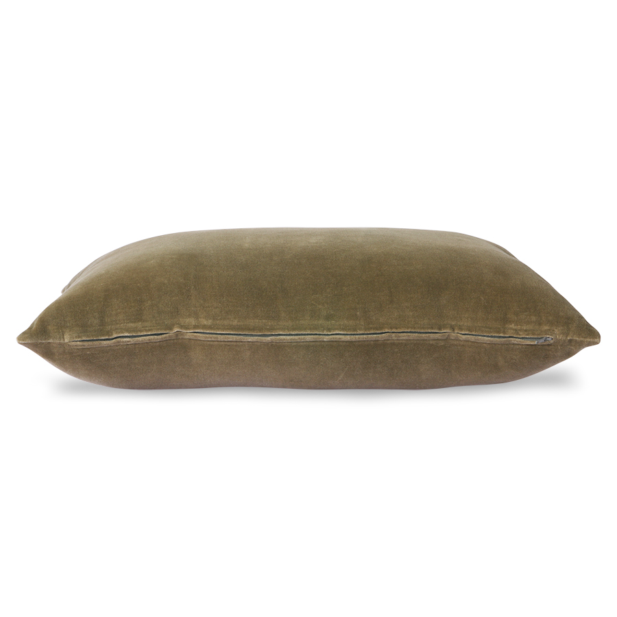 Poduszka velvet wojskowa zieleń (40×60)