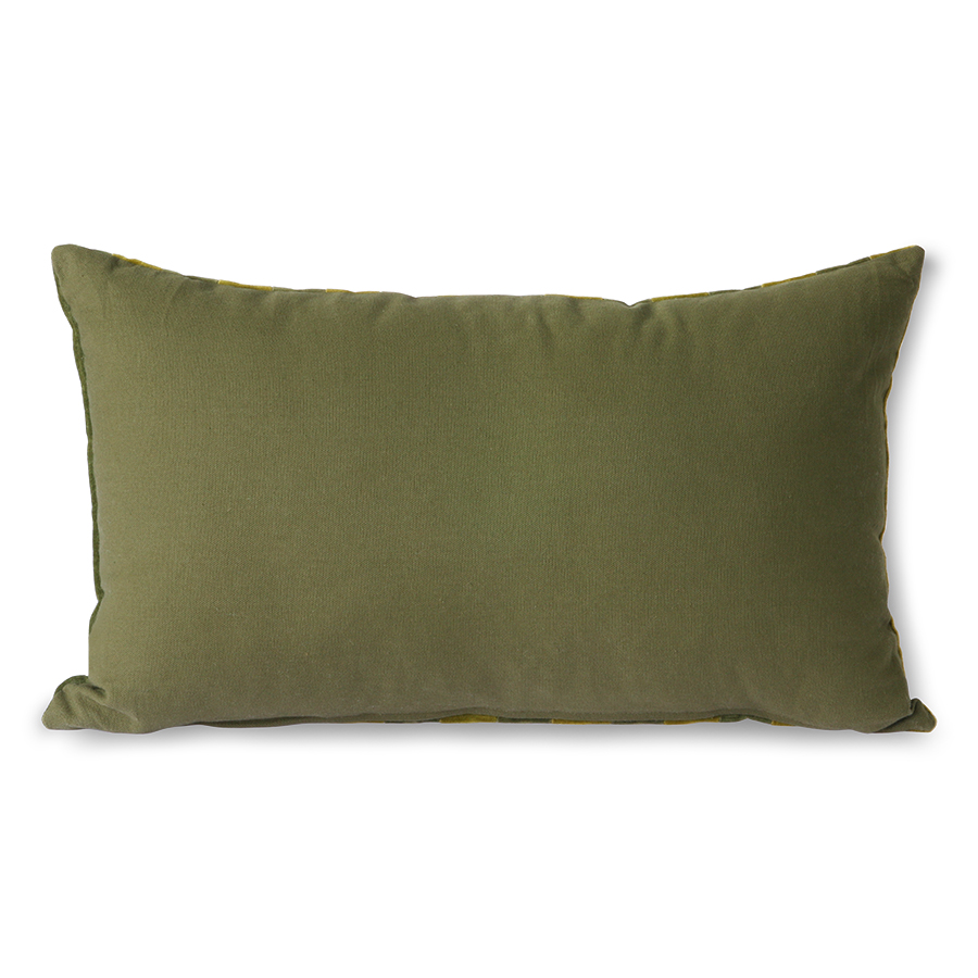 Poduszka velvet w paski zielony/camo (30×50)