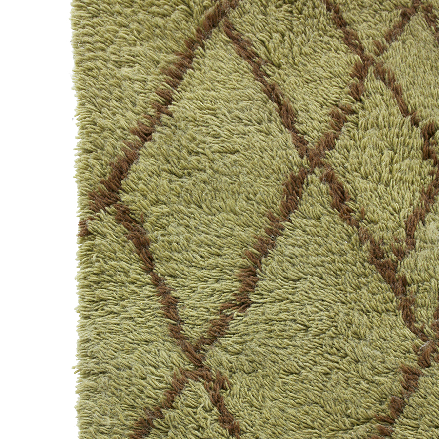 Wełniany dywan oliwkowy/brązowy (180×280)