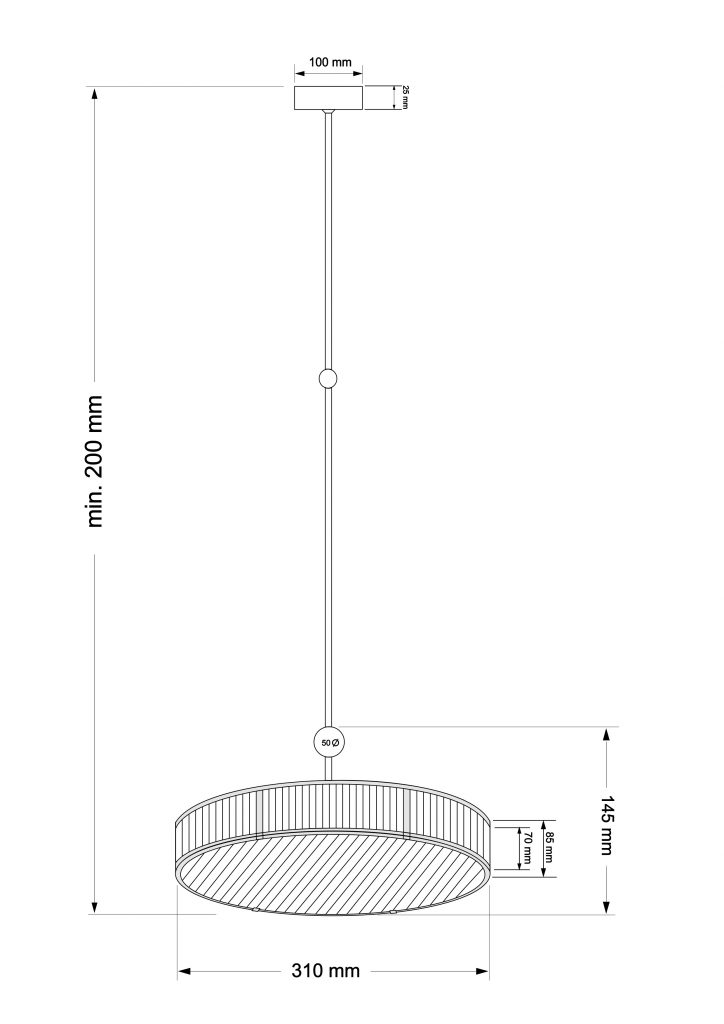 Lampa wisząca LAV-ZW-3(P)310-1/R KUTEK CLASSIC