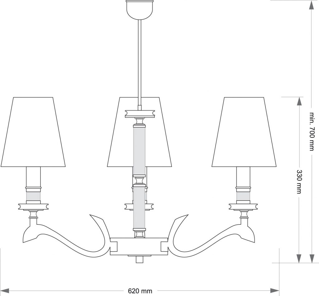 Lampa wisząca SPA-ZW-3 (N/A) KUTEK CLASSIC