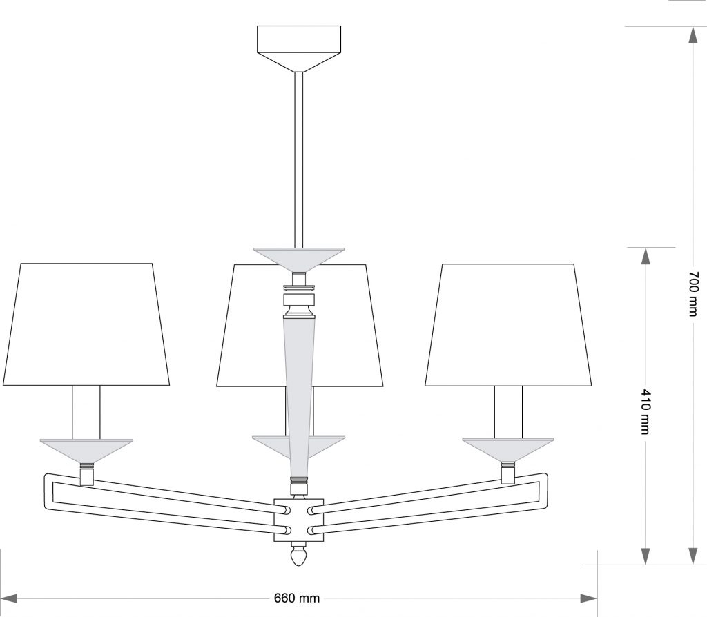 Lampa wisząca ZOL-ZW-3 (BN/A) KUTEK CLASSIC